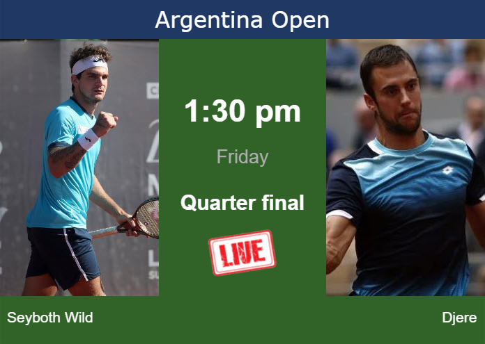 Friday Live Streaming Thiago Seyboth Wild vs Laslo Djere