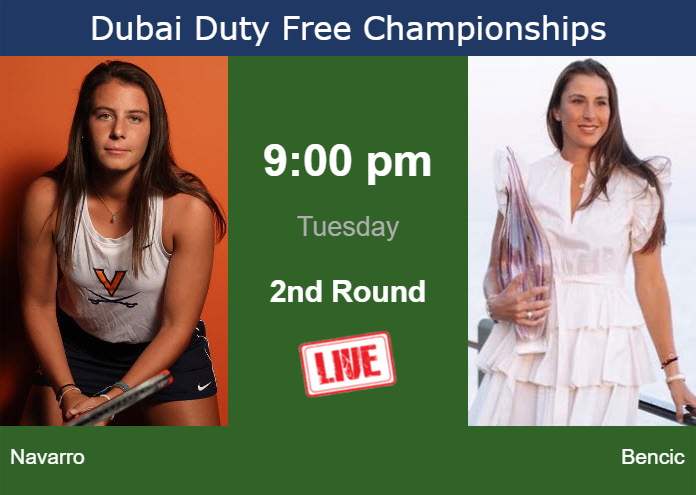 How to watch Navarro vs. Bencic on live streaming in Dubai on Tuesday