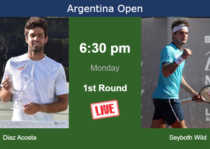 Monday Live Streaming Facundo Diaz Acosta vs Thiago Seyboth Wild