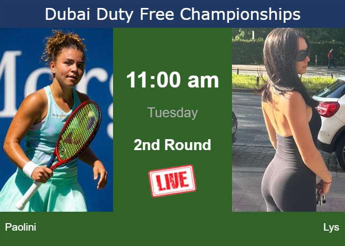 How to watch Paolini vs. Lys on live streaming in Dubai on Tuesday