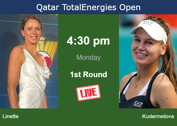 Monday Live Streaming Magda Linette vs Veronika Kudermetova