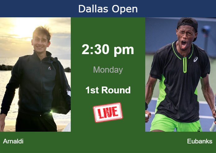 Monday Live Streaming Matteo Arnaldi vs Christopher Eubanks