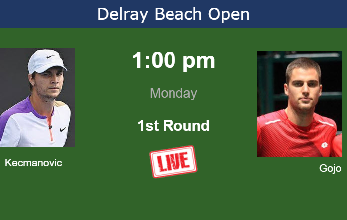 How to watch Kecmanovic vs. Gojo on live streaming in Delray Beach on Monday