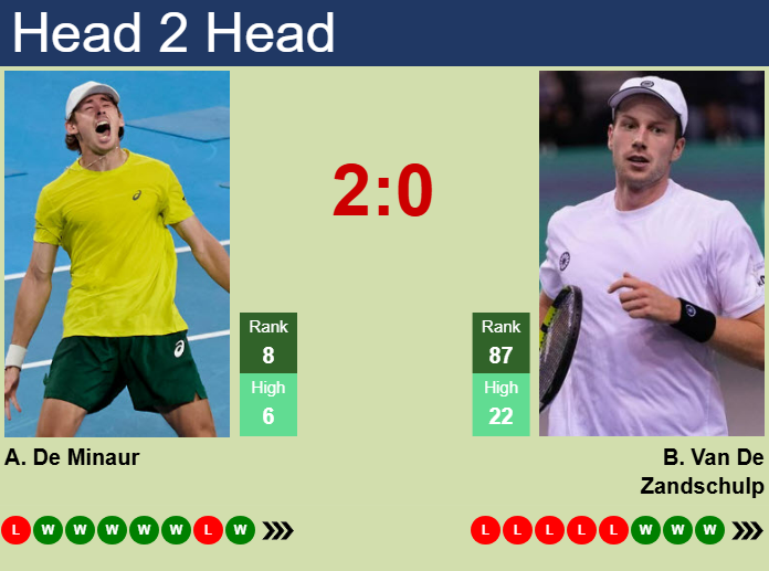 H2H, prediction of Alex De Minaur vs Botic Van De Zandschulp in Doha with odds, preview, pick | 19th February 2025