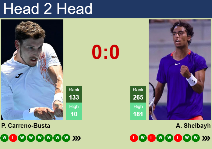 H2H, prediction of Pablo Carreno-Busta vs Abedallah Shelbayh in Tenerife 2 Challenger with odds, preview, pick | 14th February 2025