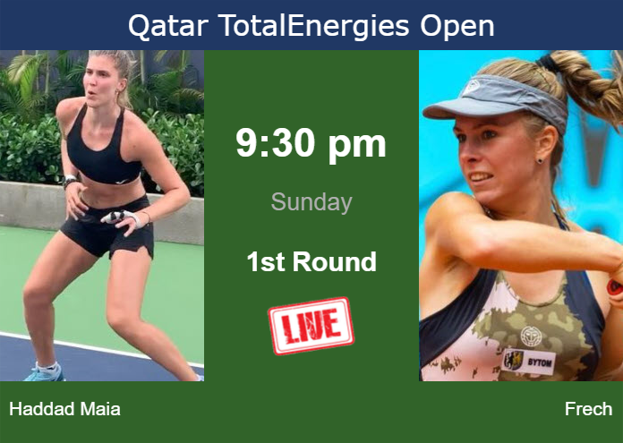 How to watch Haddad Maia vs. Frech on live streaming in Doha on Sunday