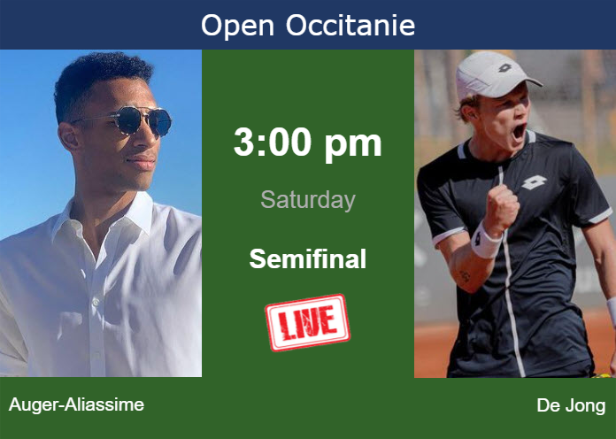 Saturday Live Streaming Felix Auger-Aliassime vs Jesper De Jong