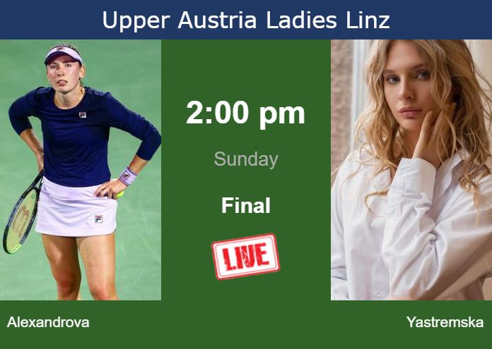 Sunday Live Streaming Ekaterina Alexandrova Vs Dayana Yastremska Sunday Live Streaming Ekaterina Alexandrova vs Dayana Yastremska