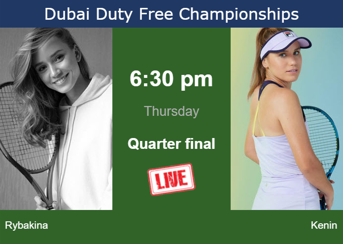 How to watch Rybakina vs. Kenin on live streaming in Dubai on Thursday