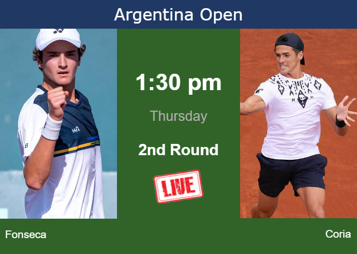 Thursday Live Streaming Joao Fonseca Vs Federico Coria Thursday Live Streaming Joao Fonseca vs Federico Coria