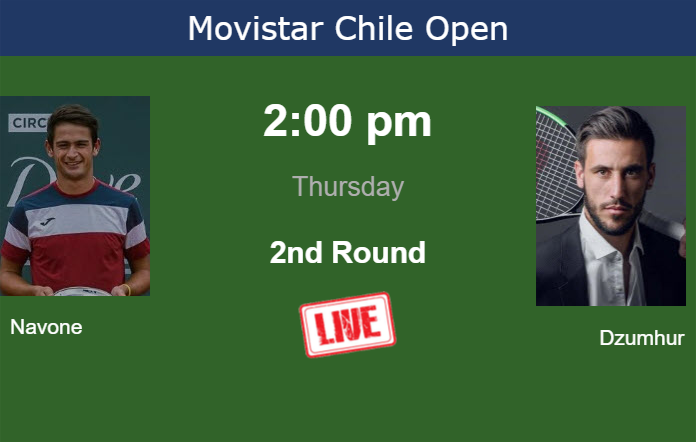 How to watch Navone vs. Dzumhur on live streaming in Santiago on Thursday Thursday Live Streaming Mariano Navone vs Damir Dzumhur