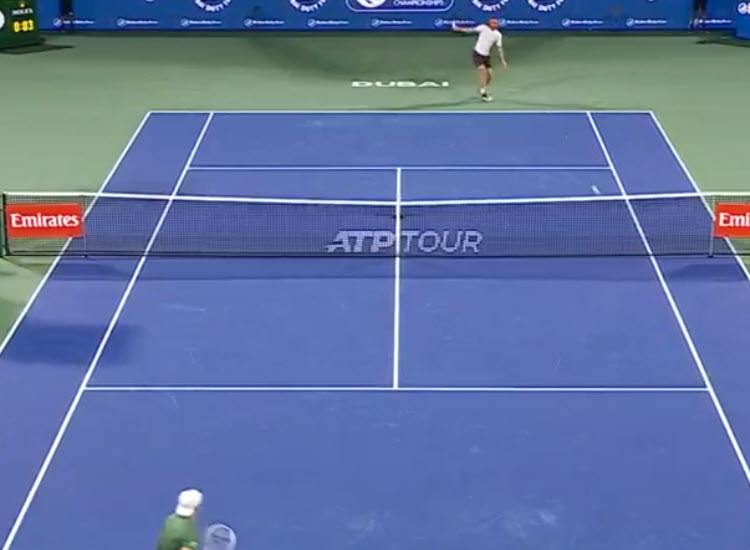 Tsitsipas Backhand Down The Line