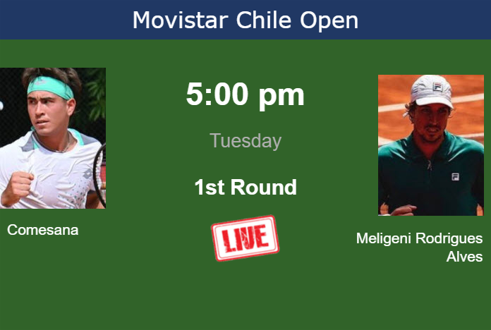 How to watch Comesana vs. Meligeni Rodrigues Alves on live streaming in Santiago on Tuesday Tuesday Live Streaming Francisco Comesana vs Felipe Meligeni Alves