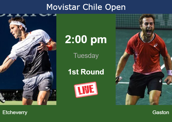 Tuesday Live Streaming Tomas Martin Etcheverry vs Hugo Gaston