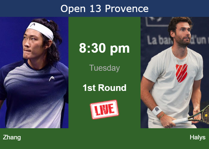 Tuesday Live Streaming Zhizhen Zhang vs Quentin Halys