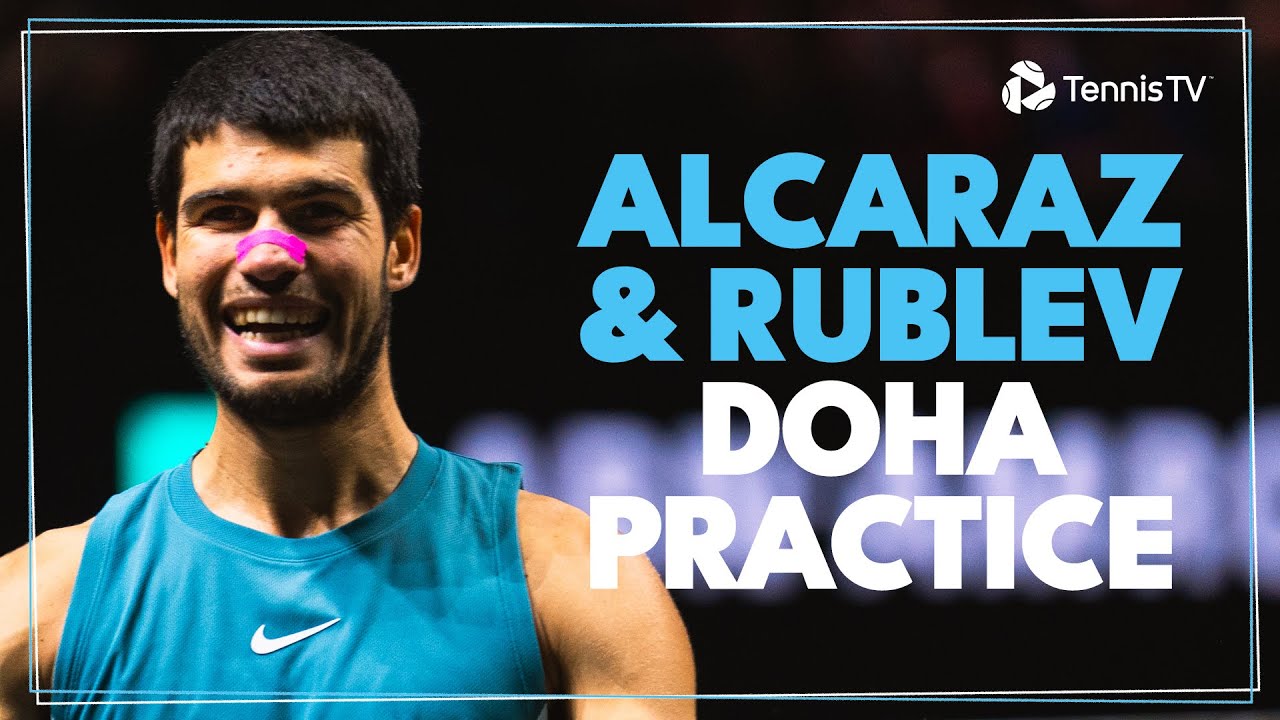 VIDEO. Alcaraz and Rublev practice together in Doha