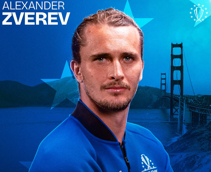 Alexander Zverev will play the Laver Cup for the 6th time