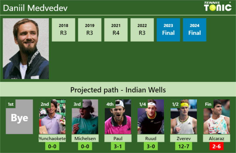 Daniil Medvedev Stats info