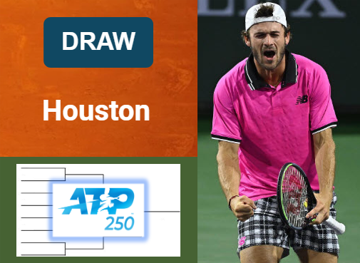ATP HOUSTON DRAW, PRIZE MONEY. Paul, Tiafoe, Tabilo, Nakashima are the leaders