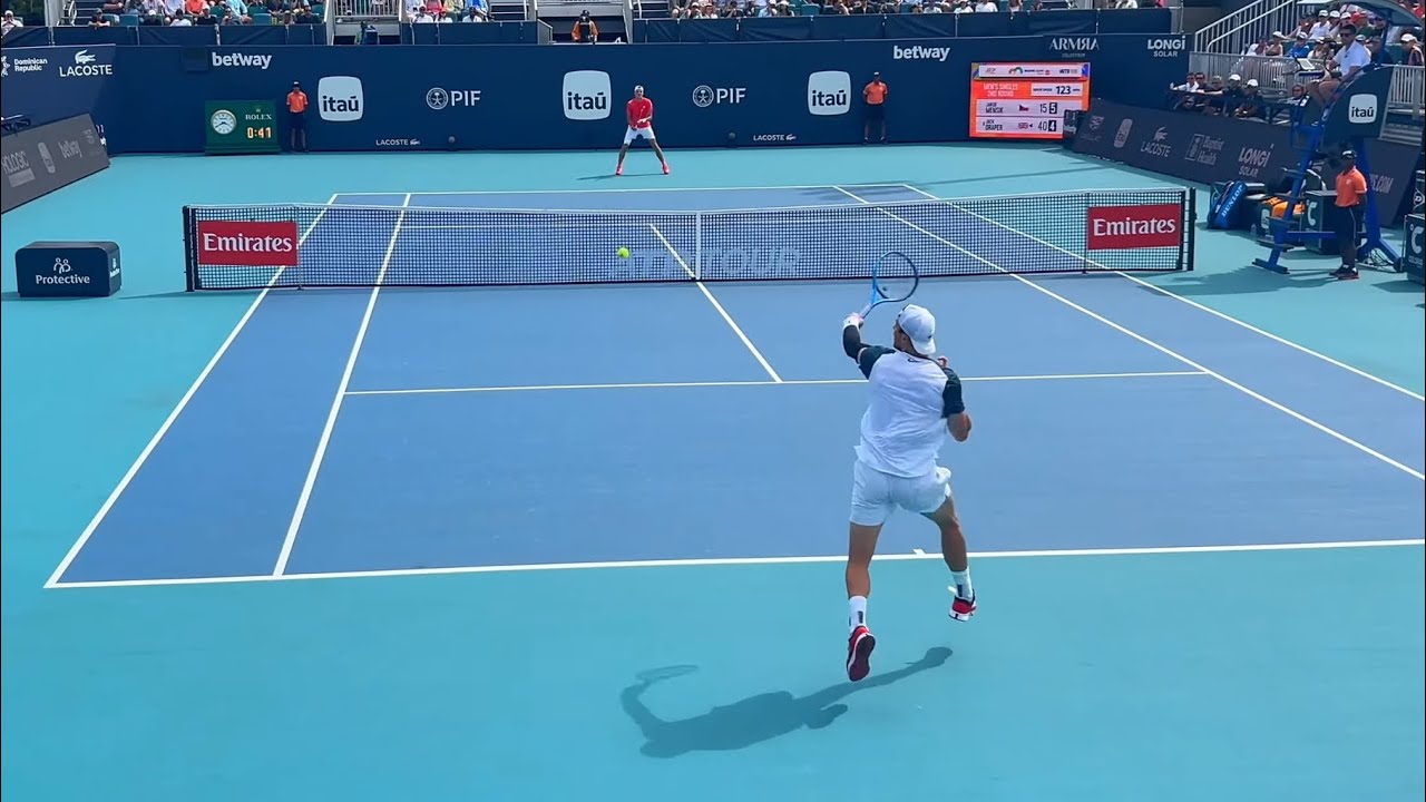 GREAT CAMERA VIEW! Draper lost to Mensik in Miami