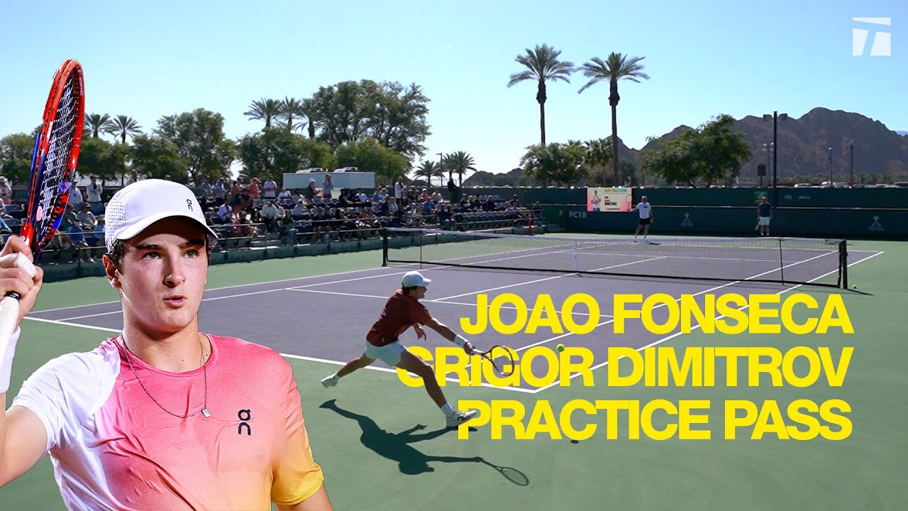 Joao-Fonseca-practices-with-Grigor-Dimitrov-ahead-of-their-Indian-Wells-campaign