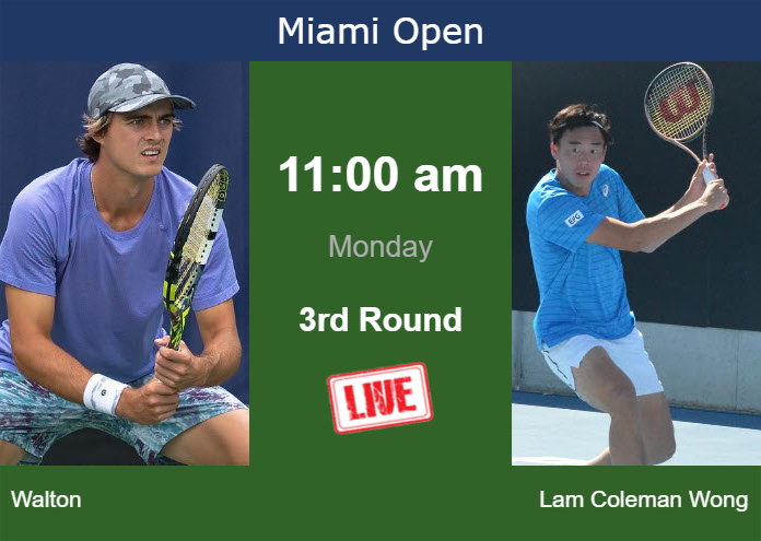 Monday Live Streaming Adam Walton vs Chak Lam Coleman Wong
