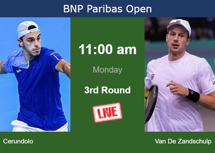 Monday Live Streaming Francisco Cerundolo Vs Botic Van De Zandschulp Monday Live Streaming Francisco Cerundolo vs Botic Van De Zandschulp