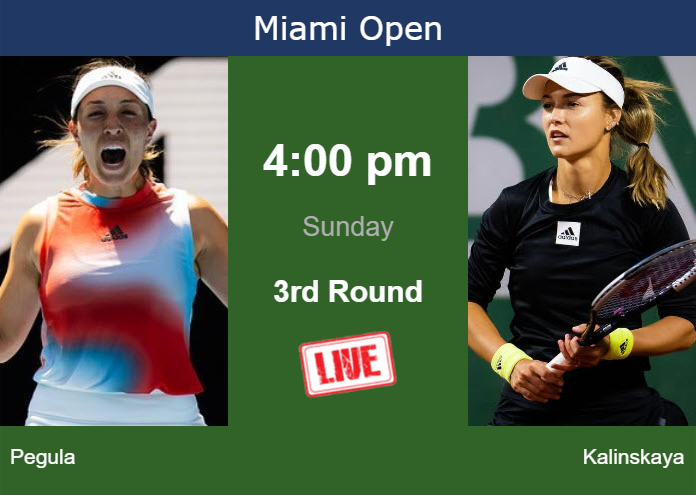 Sunday Live Streaming Jessica Pegula Vs Anna Kalinskaya Sunday Live Streaming Jessica Pegula vs Anna Kalinskaya