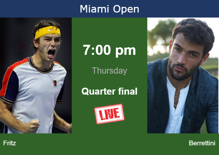 Thursday Live Streaming Taylor Fritz Vs Matteo Berrettini Thursday Live Streaming Taylor Fritz vs Matteo Berrettini