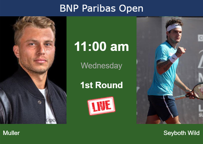 Wednesday Live Streaming Alexandre Muller vs Thiago Seyboth Wild