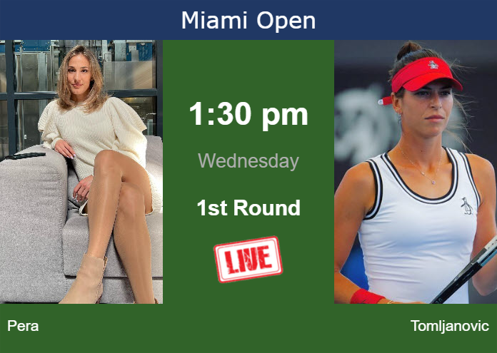 Wednesday Live Streaming Bernarda Pera Vs Ajla Tomljanovic Wednesday Live Streaming Bernarda Pera vs Ajla Tomljanovic