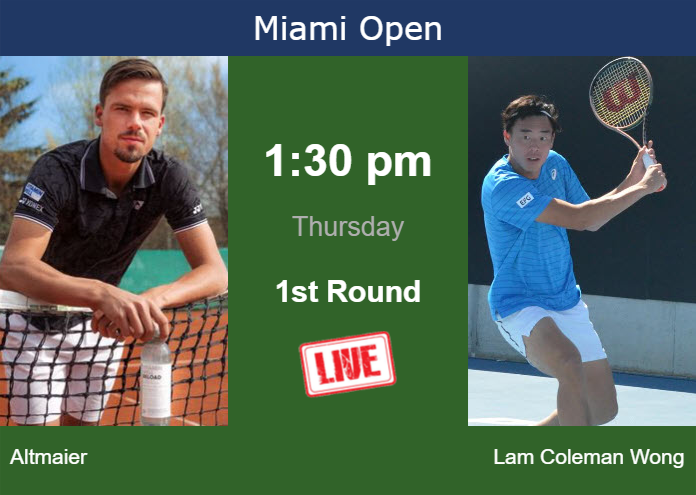 Wednesday Live Streaming Daniel Altmaier Vs Chak Lam Coleman Wong Wednesday Live Streaming Daniel Altmaier vs Chak Lam Coleman Wong