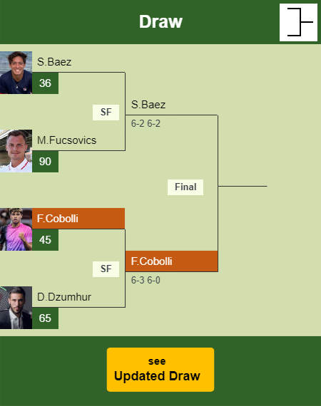 Flavio Cobolli Draw info