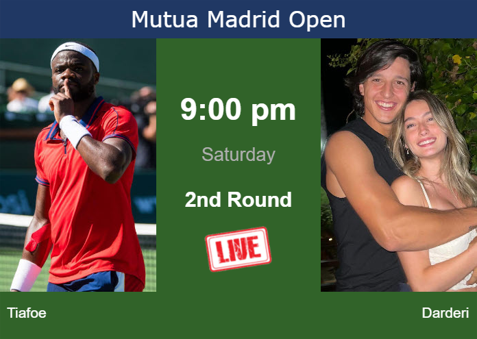 Friday Live Streaming Frances Tiafoe vs Luciano Darderi