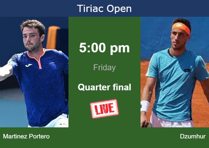 Friday Live Streaming Pedro Martinez Portero vs Damir Dzumhur