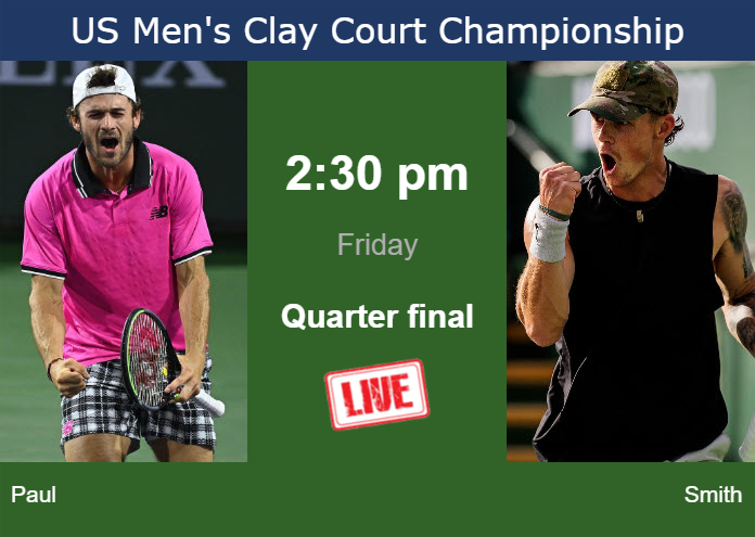 How to watch Paul vs. Smith on live streaming in Houston on Friday Friday Live Streaming Tommy Paul vs Colton Smith