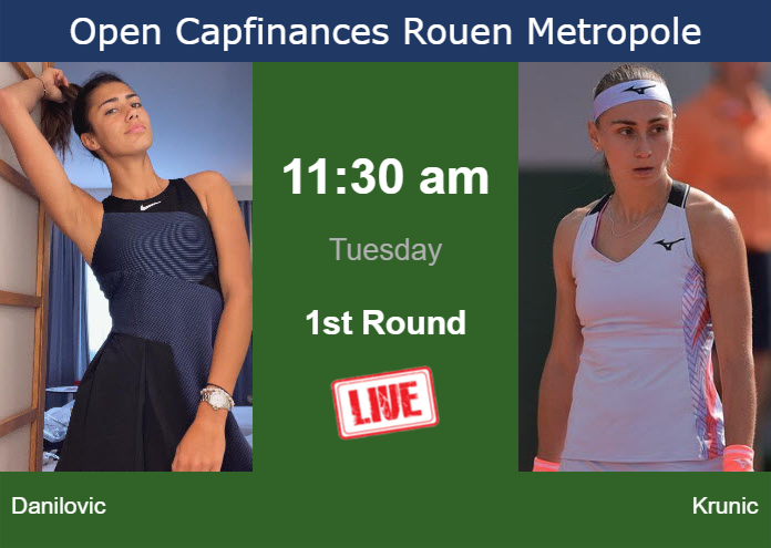 Monday Live Streaming Olga Danilovic vs Aleksandra Krunic