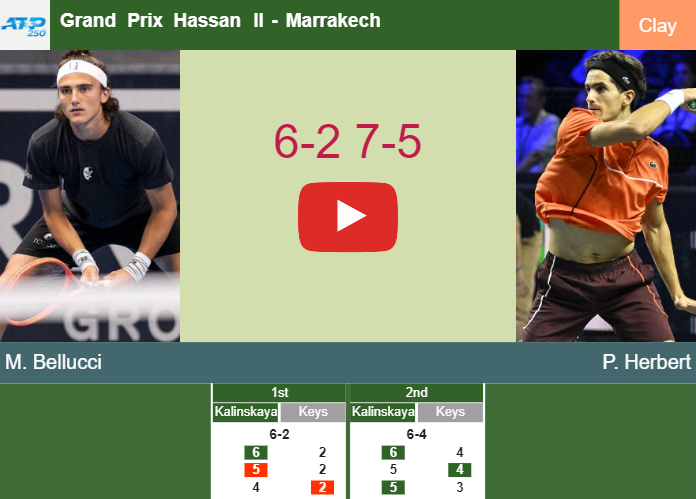 Mattia Bellucci aces Herbert in the 2nd round to collide vs Griekspoor. HIGHLIGHTS – MARRAKECH RESULTS