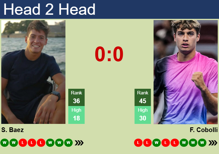 H2H, prediction of Sebastian Baez vs Flavio Cobolli in Bucharest with odds, preview, pick | 6th April 2025