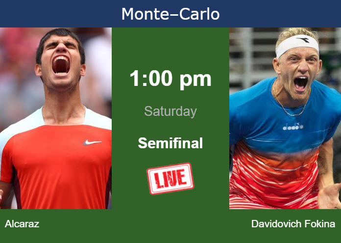 Saturday Live Streaming Carlos Alcaraz vs Alejandro Davidovich Fokina