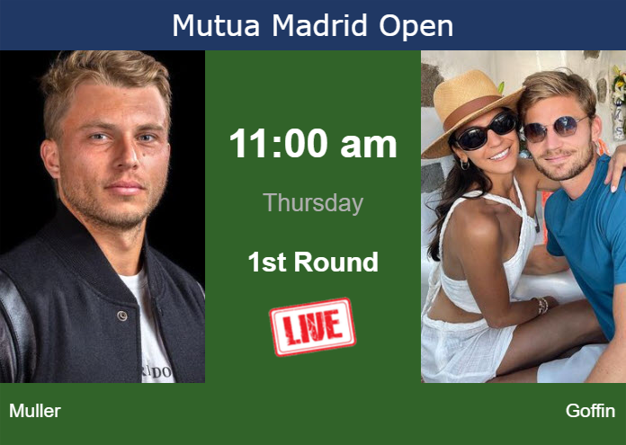 Thursday Live Streaming Alexandre Muller Vs David Goffin Thursday Live Streaming Alexandre Muller vs David Goffin