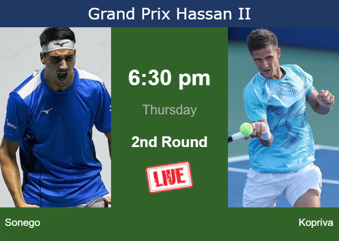 How to watch Sonego vs. Kopriva on live streaming in Marrakech on Thursday Thursday Live Streaming Lorenzo Sonego vs Vit Kopriva