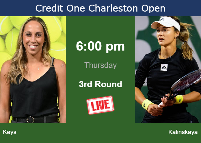 Thursday Live Streaming Madison Keys Vs Anna Kalinskaya Thursday Live Streaming Madison Keys vs Anna Kalinskaya