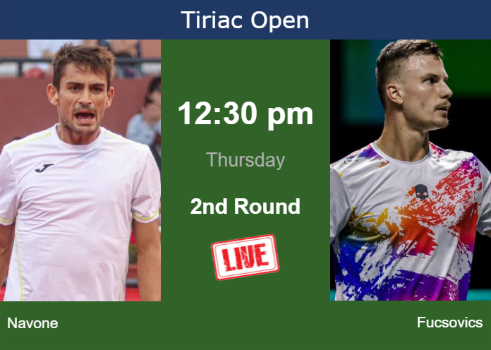 Thursday Live Streaming Mariano Navone vs Marton Fucsovics