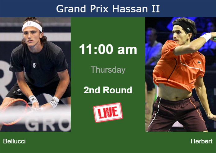 How to watch Bellucci vs. Herbert on live streaming in Marrakech on Thursday Thursday Live Streaming Mattia Bellucci vs Pierre-Hugues Herbert