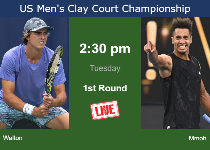 How to watch Walton vs. Mmoh on live streaming in Houston on Tuesday Tuesday Live Streaming Adam Walton vs Michael Mmoh