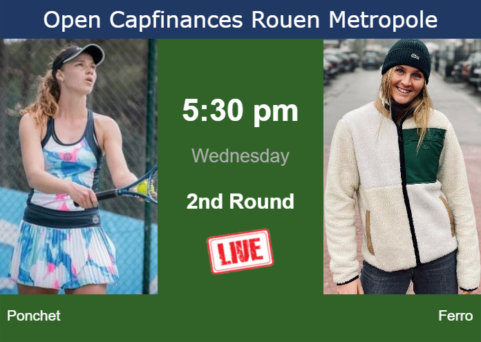 Tuesday Live Streaming Jessika Ponchet vs Fiona Ferro