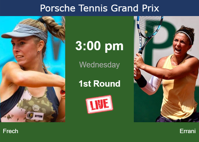 How to watch Frech vs. Errani on live streaming in Stuttgart on Wednesday