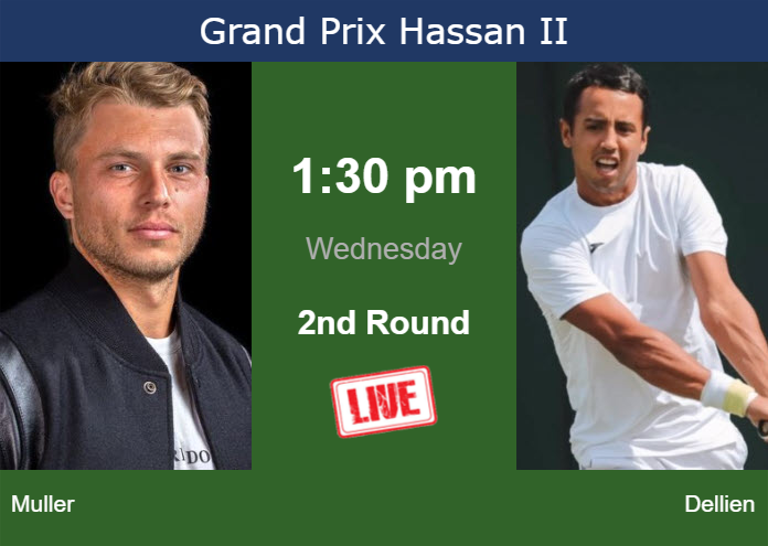 Wednesday Live Streaming Alexandre Muller vs Hugo Dellien