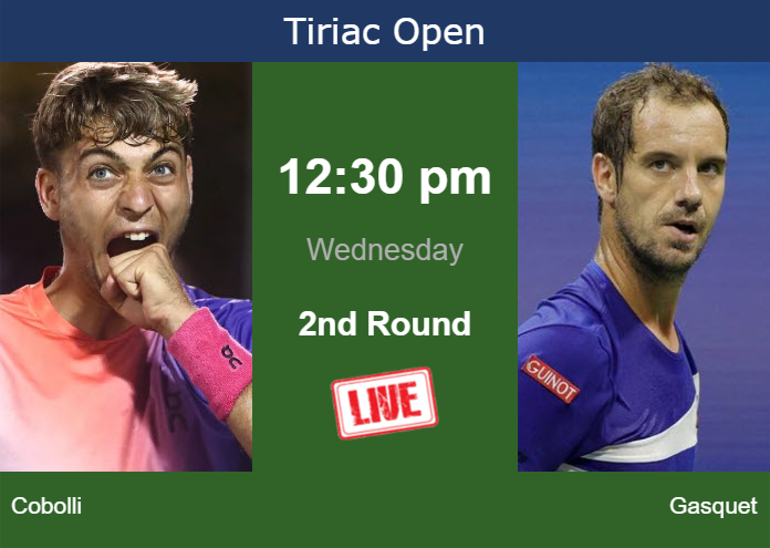 Wednesday Live Streaming Flavio Cobolli vs Richard Gasquet